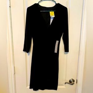 WRAP DRESS WITH RHINESTONES